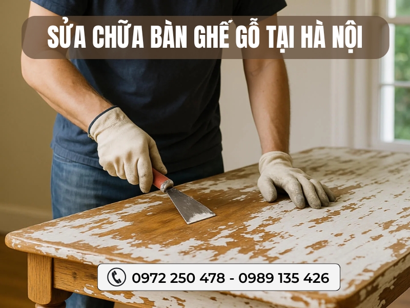 Sửa chữa bàn ghế gỗ tại Hà Nội