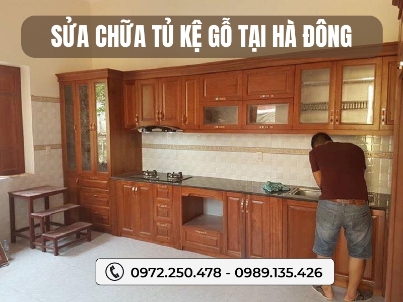 Sửa chữa tủ kệ gỗ tại Hà Đông